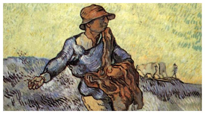 Deus semeando trigo no seu&nbsp;campo